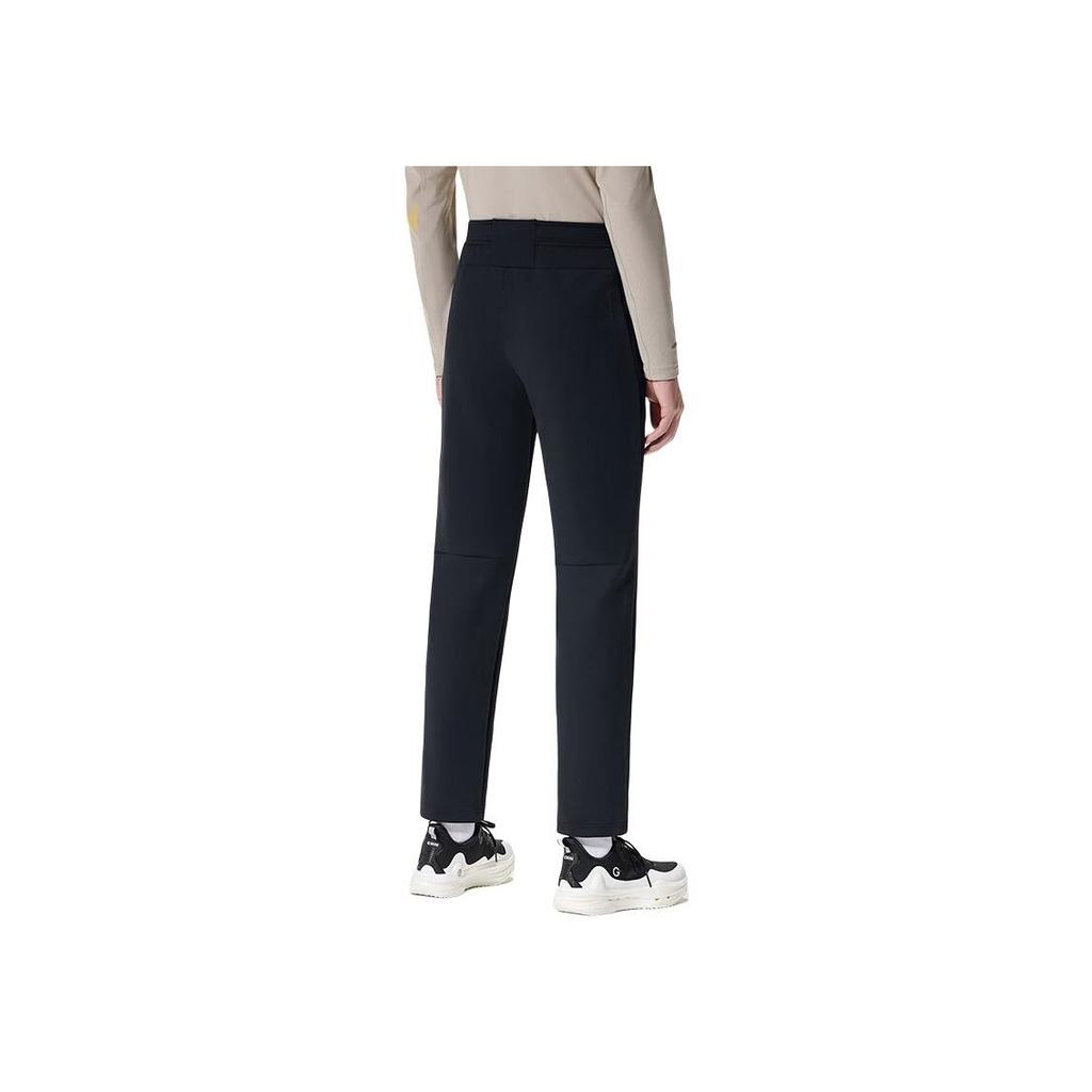 Anta Champion All-Weather Series Solid Color Mid-Waist Straight Leg Knit Casual Pants Men bottoms Night-Sea-Black 152330302-3