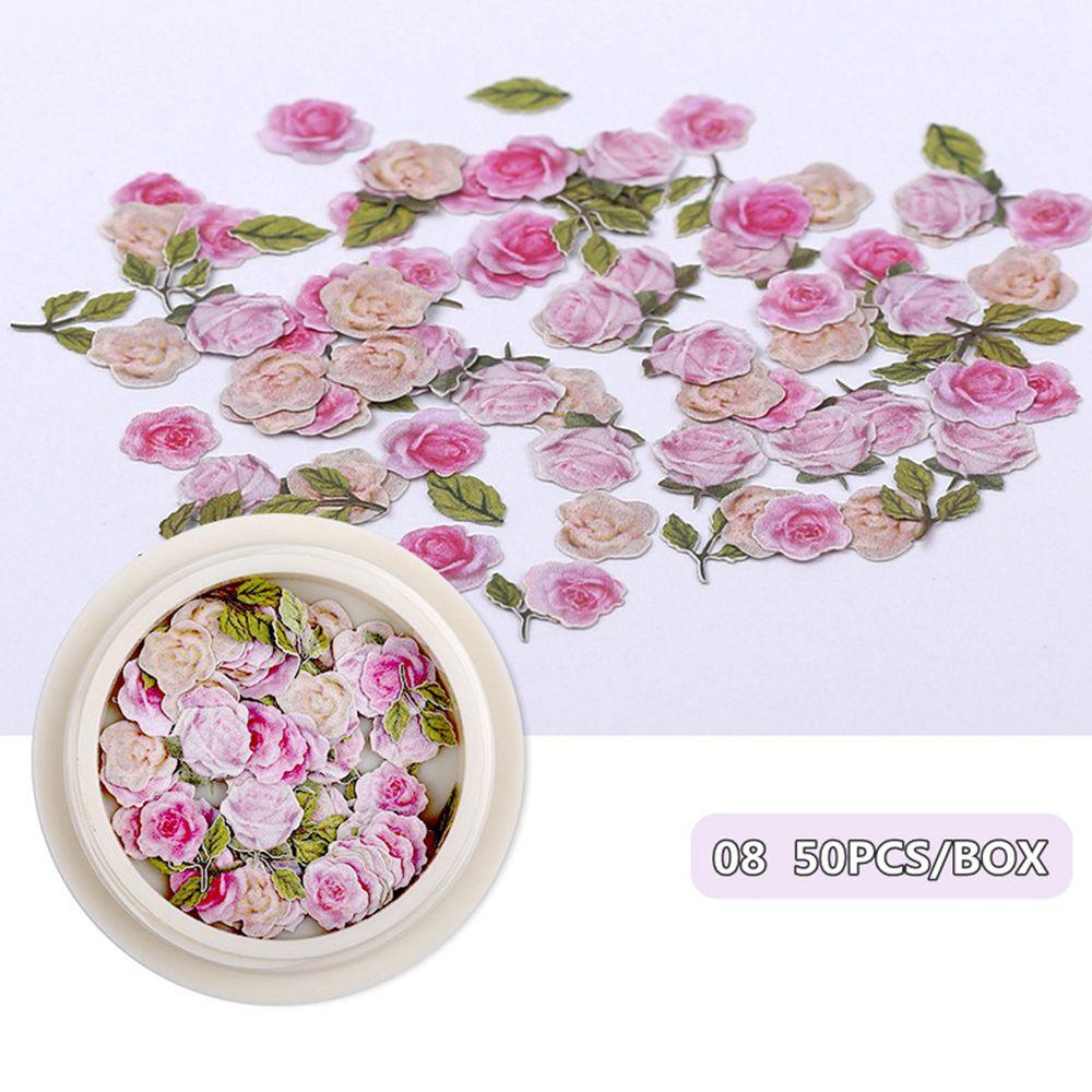 Rose Mixed Slices Daisy Flowers Holographic Nail Art Sequins Nail Paillettes Glitter Flakes
