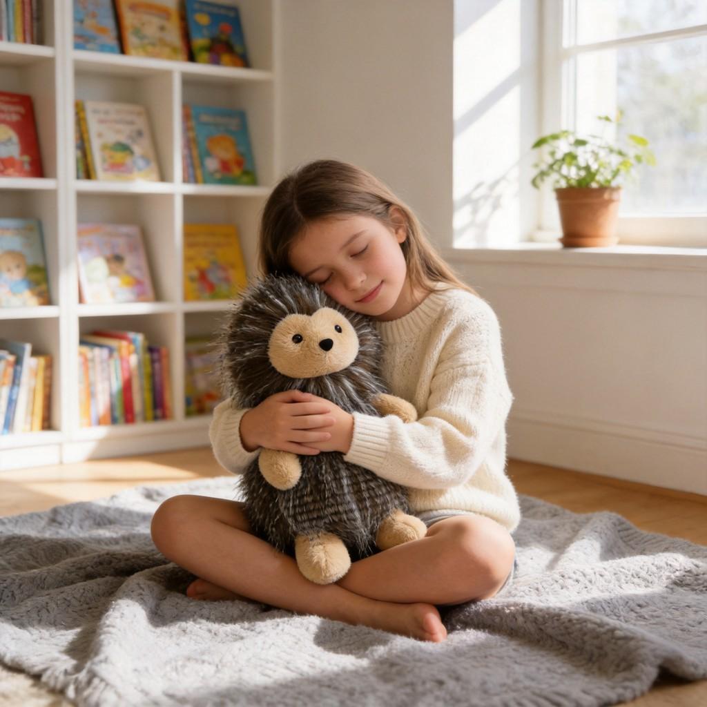 Cute Hedgehog Plush Toy With Pp Cotton Filling For Kids Room Decor And Gift Idea