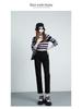 2025 Spring/Autumn Women's High Waist Straight Leg Jeans - Slimming Light Tone Cropped Cigarette Pants