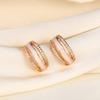 Micro-inlaid zircon vertical strip white fritillary earrings light luxury earrings ear jewelry