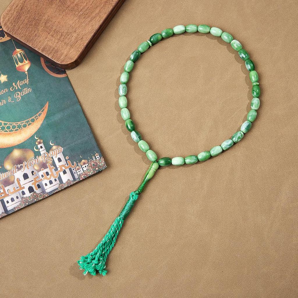 Hui Muslimischer 33-Perlen-Tasbih Gebetsperlen mit arabischer Quaste