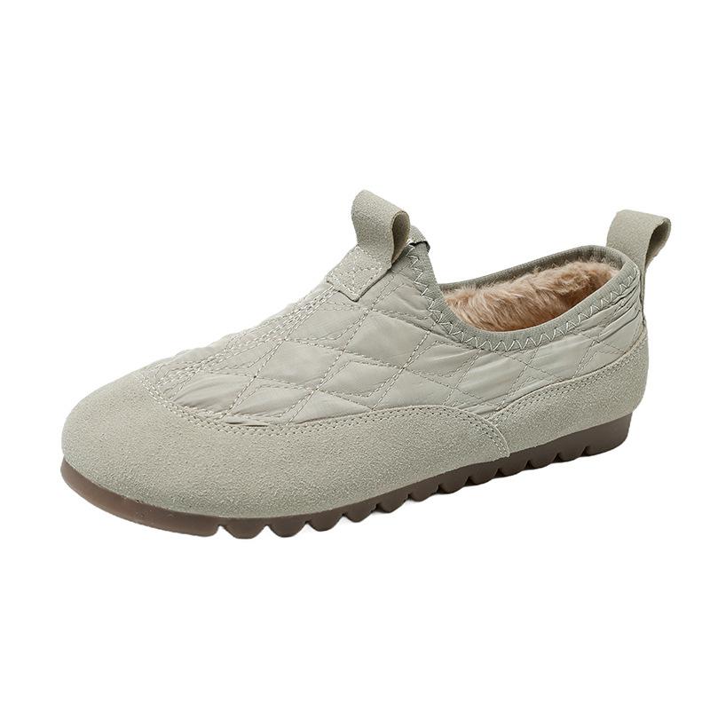 Winter new velvet warm women's shoes lazy casual cotton shoes women are not tired of feet mother