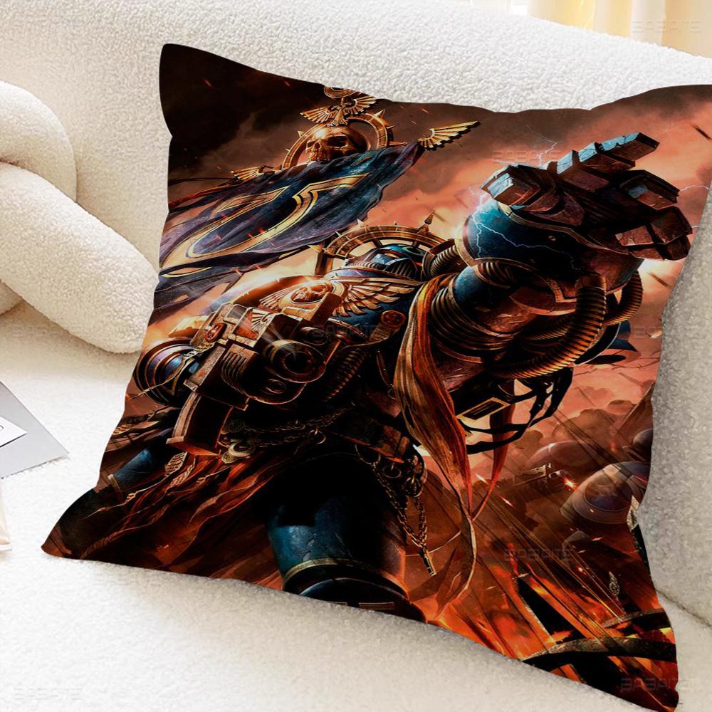 Game W-Warhammers Cushion Cover Car Throw Pillow Case For Sofa Car Christmas Gift 40x40cm 45x45cm