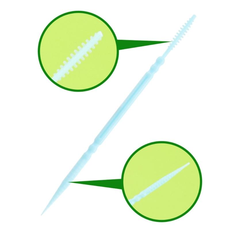 Safe Toothpicks Two Head Design Fin Tip  Tooth Cleaners For Dental Care Travel Friendly Plastic Cleaning Tool 1pc