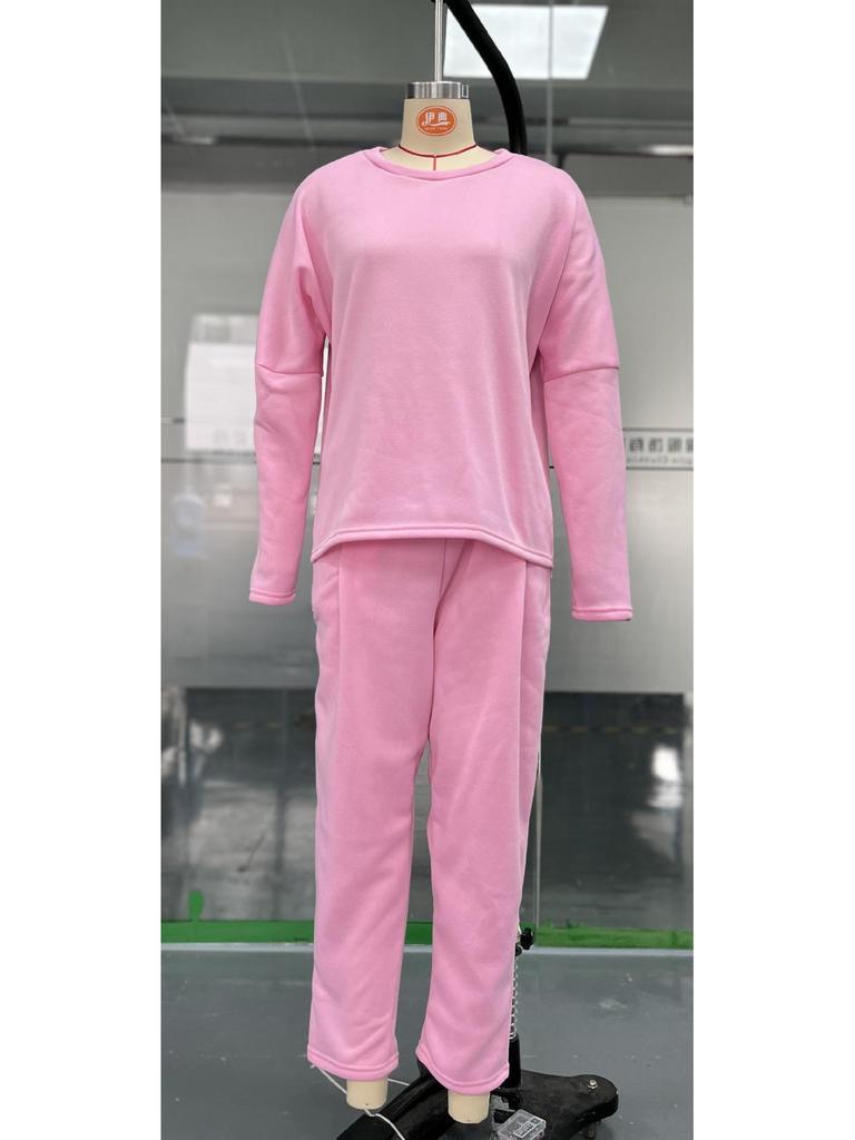 2024 Women's Autumn/Winter Casual Loose Long Sleeve Sweatshirt and Harem Pants Set