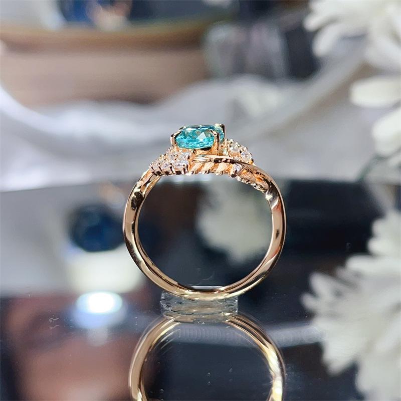 Honey Stew 2 Carat Oval Cut Moissanite Women's Ring in Silver and Gold with Diamond Accent - European American Style