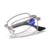 Fashion Portable The Elderly Flower Glasses Ziyue Source Folding Metal Reading Glasses Anti-Blue High Definition