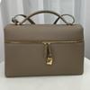 Neue Retro-Leder-Rindsleder-Box-Tasche Brotdosen-Tasche Lässige große Kapazität Tragbare Schulter-Damentasche