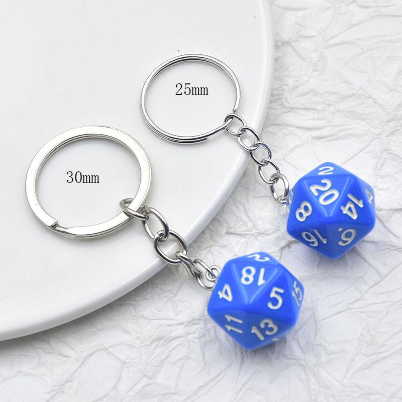 Colorful Acrylic 20-Sided Dice Shaker Pendant for Handmade Jewelry