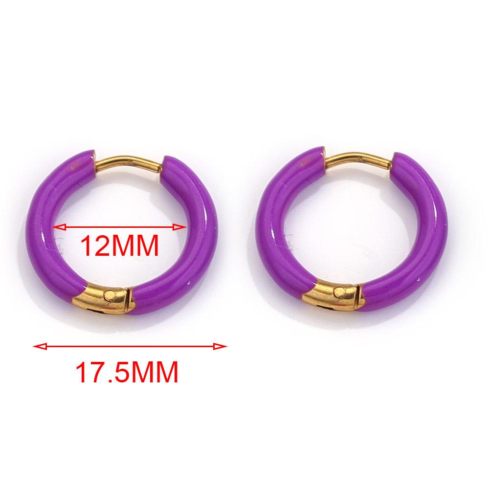 6pcs Stainless Steel Hoop Earrings Women Earrings Men Punk Hiphop Bijoux Gift Fashion Plated 18K Gold Zircon Piercing Accessory