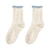 Grey Cashmere Socks Socks Thickened Warm Sheep Wool Stockings Rolled Hemmed Stacked Socks In Winter