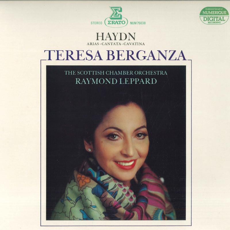 

LP Record HAYDN TERESA BERGANZA SCOTTISH CH Arias Cantata Cavatina NUM75038 ERATO 1983 France Classical Used
