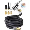 33'' Air Release Extension Hose, 7-Pack Tire Inflator Replacement Hose W/Presta Valve Adaptor&Ball Pump Needle Kit, Tire Valve Air Chuck Lock For
