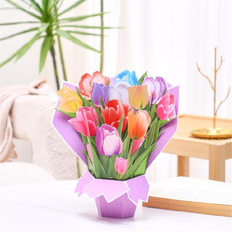 3D Flower Bouquets Popup Cards,Mother Day Greetings Cards Mother Day Gift Cards