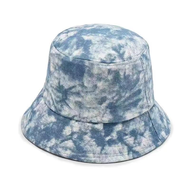 Cool Women Spring Summer Cotton Bucket Hats Lady Tie Dye Outdoor Colorful Panama Fisherman Cap Hat For Women