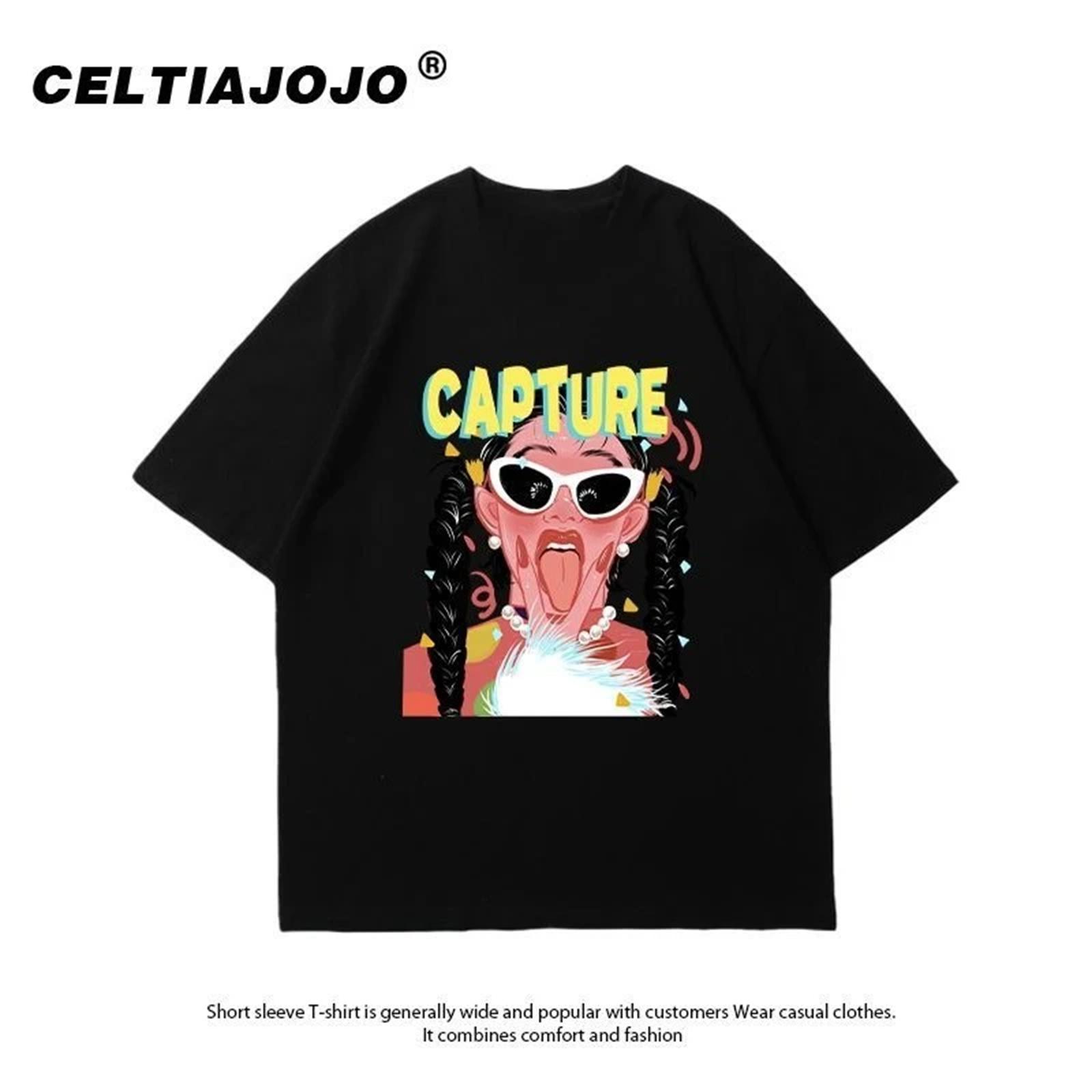 

Hip Hop Guochao Sweet and Cool Spice Girls Korean Version Lazy Wind Short Sleeve Women s T-Shirt XXXXXL різнокольоровий