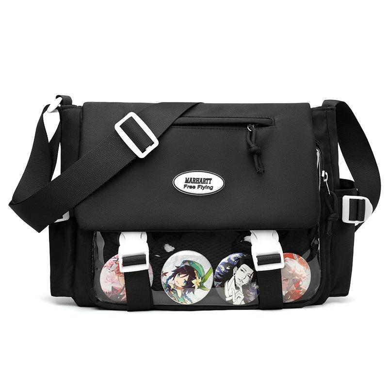 Large-capacity college style messenger bag Japanese two-dimensional girl pain bag casual versatile student class shoulder bag woman