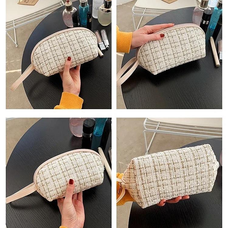 New Plaid Lipstick Money Mobile Phone Storage Bags Gird Makeup Bag Carry-on Fashion Bag Travel Washing Bag Cosmetic Bags