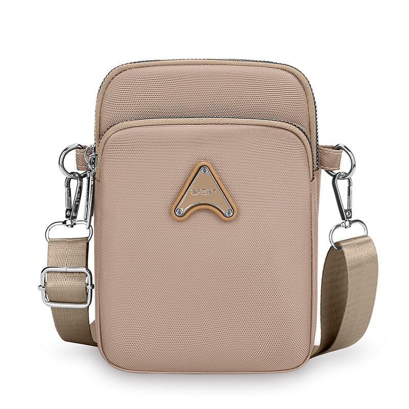 Line vertical three-layer shoulder bag women's solid color casual versatile mini messenger bag temperament solid color lipstick change bag