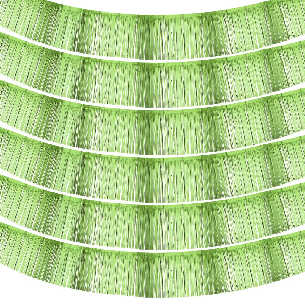 3/4/6pcs Foil Fringe Garland 10 Feet Metallic Tinsel Streamers Fringe Banner Wall Hanging Curtain Backdrop for Decoration