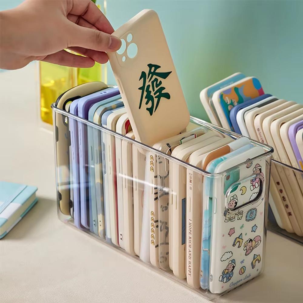 Ins Large Capacity Storage Box Transparent Desktop Phone Case Container Acrylic Cosmetics Small Rack Sundries Storage Basket