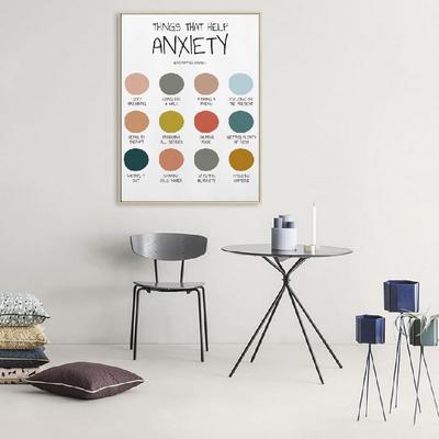 Ansiedad acuarela psicólogo regalo psicológico autoayuda cuadro sobre lienzo para pared carteles e impresiones imágenes decoración clínica