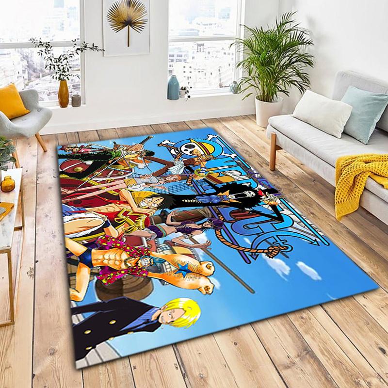 Starring the Japanese Cartoon ONE PIECE Monkey D. Luffy Carpet Is Suitable for Living Room and Bedroom Doormats Office Balcony Decorative Carpet V11