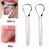 Stainless Steel Tongue Scraper for Halitosis Tongue Coating Remover Oral Hygiene Tool Tongue Cleaner Brush