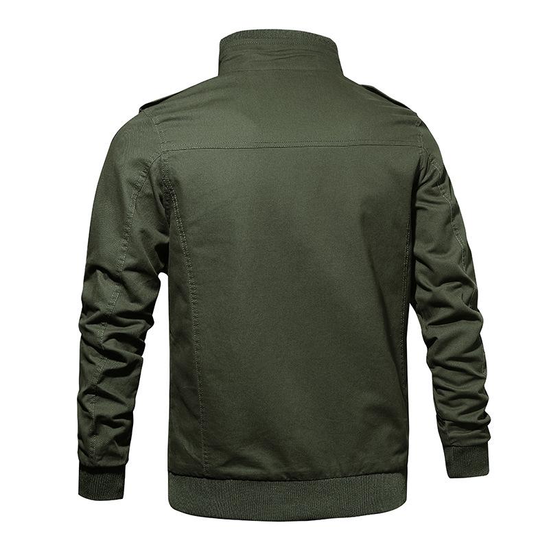 Gewaschene Baumwolle Lässige Jacke Outdoor Locker Übergröße Cargotaschen Mode Flieger Herrenbekleidung