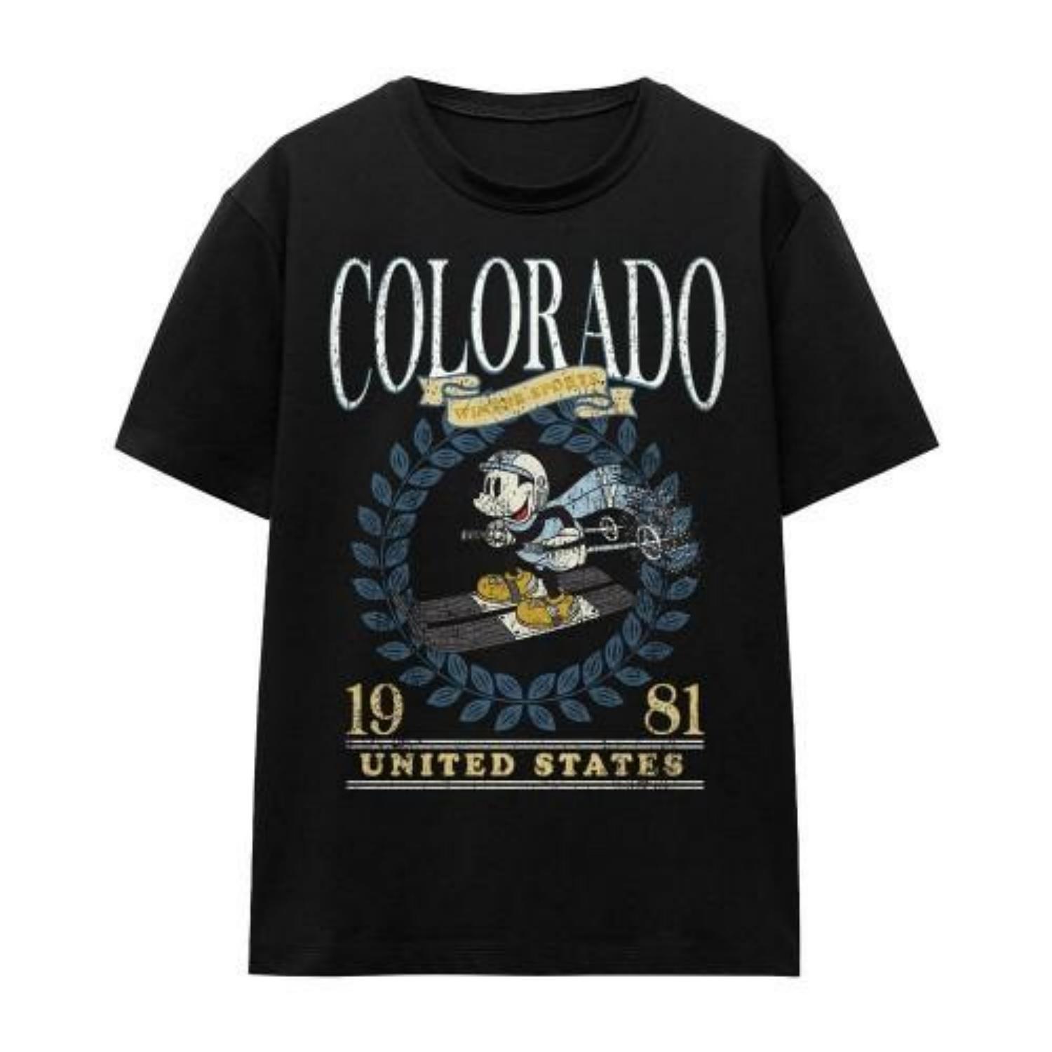 Disney Unisex Adult Colorado Ski Mickey Mouse T-Shirt XXXXL