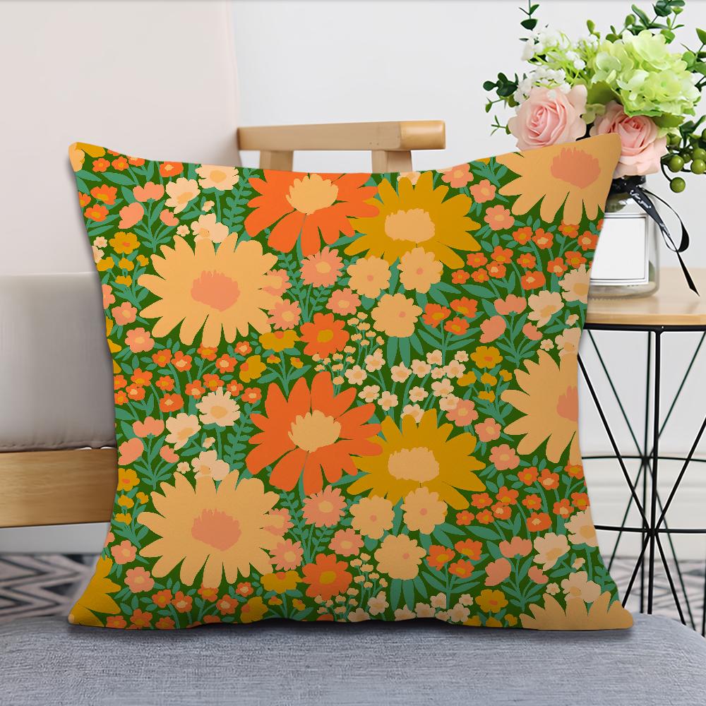 soft Comfortable Pillow Case for Sofa Living Room M-michelle P-parascandolo flowers Home office Decor Protective Covers