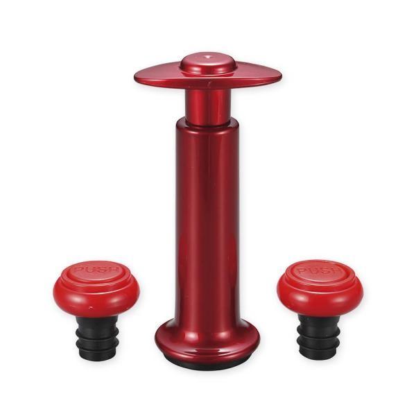 KAI Wine Vacuum Pump Bottle Stopper Red DH8222 1 pc