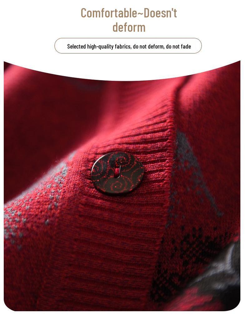 Grandma's Knitted Cardigan: Lightweight Spring Sweater for Elderly Women