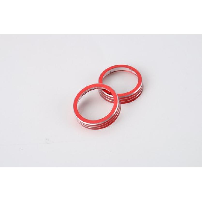 Fit For Dodge Durango 2015- Red Aluminum Car Volume Switch Button Cover Ring