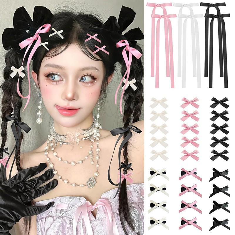 Ballet Style Ribbon Bow Duckbill Clip - Sweet 4cm Hair Accessories