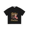 Crewneck T Shirt Black Smokin Meats and Clapping Cheeks Pig Chef Graphic Print Casual Wear for Men and Women