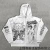 American Spring and Autumn New Angel 3D Printed Hoodie Zipper Men's and Women's Same Loose Sweater Retro Style