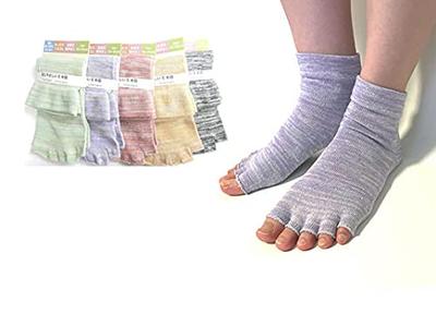 5 Zehensocken für Fingerspitzen, Knöchel, Baumwolle, Außenmaterial, 5 Paar, in 5 Farben, Damen, Schnitt, süß, 100 % Garn, 22–25 cm,