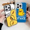 Funny Cute Cartoon Duck Soft Phone Case for iPhone 15 16 17 Pro Max 17Air 16E 14 Plus 13 12 Mini Shockproof Cover Back Shell