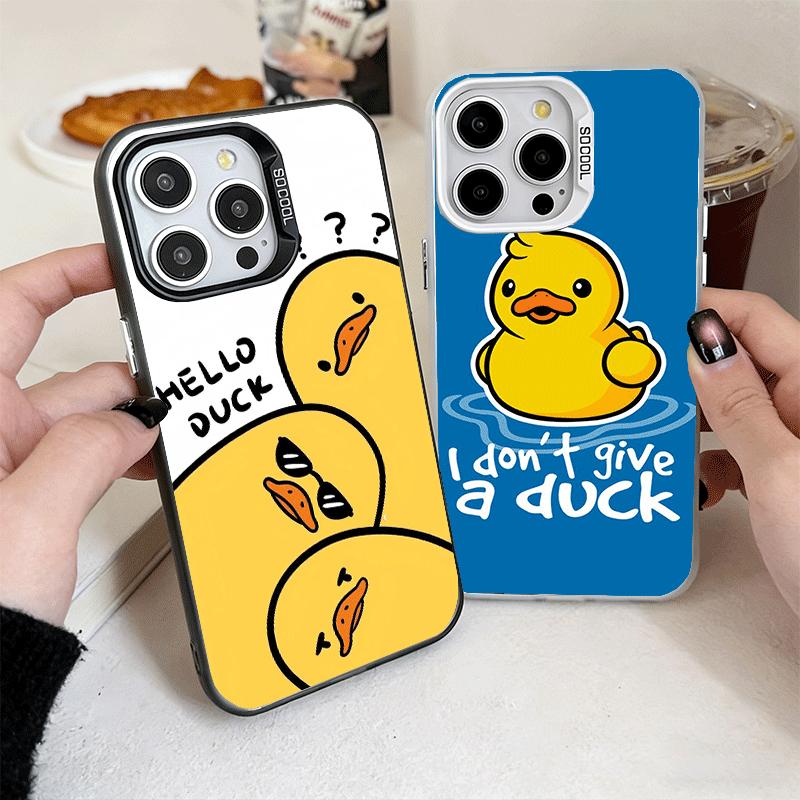 Funny Cute Cartoon Duck Soft Phone Case for iPhone 15 16 17 Pro Max 17Air 16E 14 Plus 13 12 Mini Shockproof Cover Back Shell