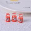10Pcs Cute Simulation Transparent Milk Bottle Dollhouse Toys Miniature Ornaments Home Decoration Girly Resin Accessory Kids Gift