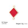 Cazador Enamel Poker Cards Charms for Jewelry Making Stainless Steel Gold Color Spade Pendant for Necklace Bracelet Accessories