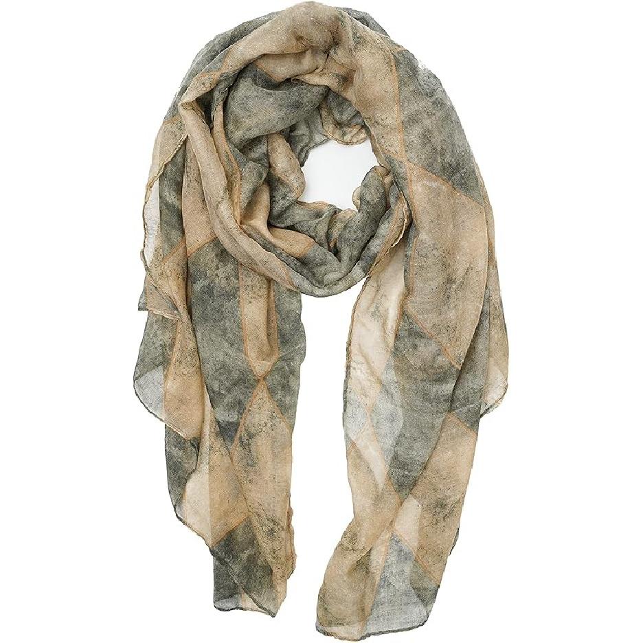 TWÓJ UŚMIECH Damski/Kobiecy Lekki Szal Szal z Mieszanki z Nadrukiem Kwiatowym/Jednokolorowy Na Sezon Wiosenno-Letni