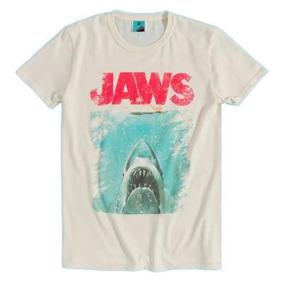 Jaws Unisex Adult Movie Poster Distressed T-Shirt