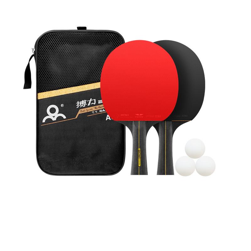 

5/6 Star настольный теннис ракетка 2 шт профессиональный пинг-понг ракетка набор шипы-в резина высокое качество лезвие бита весло с сумкой