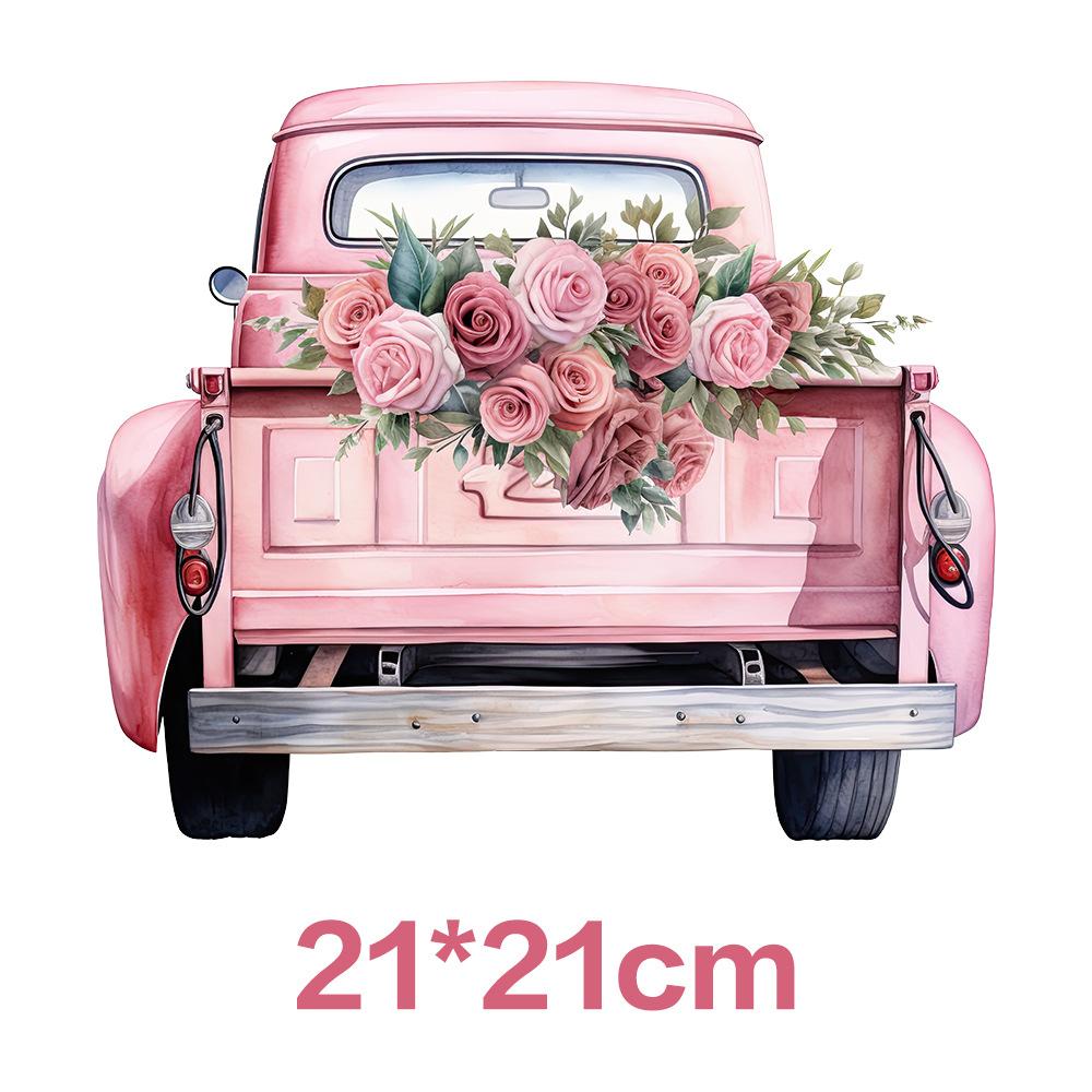 Flower Iron On Transfer Stickers Cute Design Ready To Press Heat Transfer Vinyl Decals Applique for T-Shirt Backpack Clothes