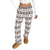 Women Pajama Pants Plush Sleep Pants Soft Elastic Waist Pajama Bottoms Patterned Pants With 2 Pockets