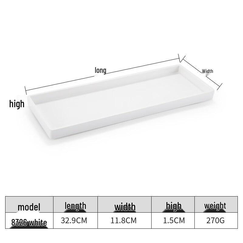 Commercial Hotel Rectangular Plastic Serving Tray