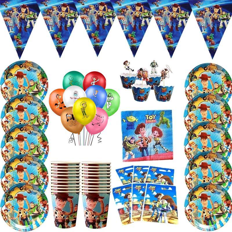 Toy Story Buzz Woody Bo Peep Birthday Party Supplies Featuring Colorful Plates Cups And Banners For Ultimate Celebration